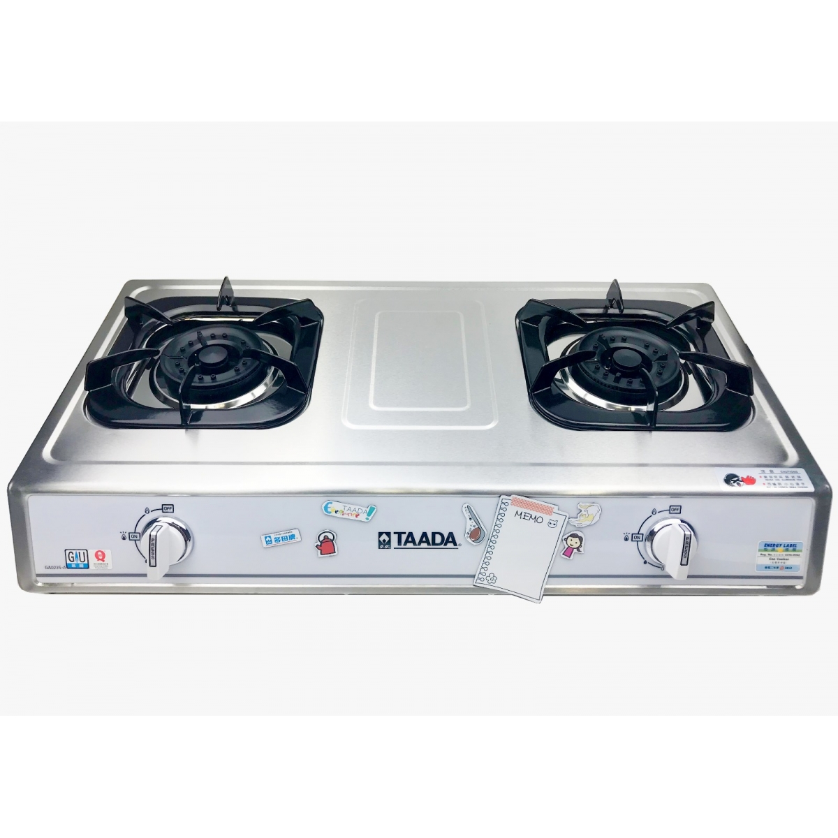 Taada 多田牌 GA023ST-A 71厘米 座檯式雙頭煤氣爐 (不銹鋼面)